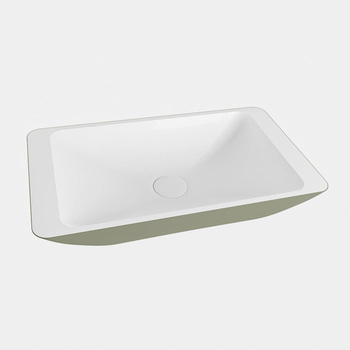 Mondiaz Topi waskom van solid surface, een voorbeeld bij het badmeubel materiaal vergelijken