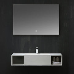 StoneArt wastafel LQ710 - mat wit - 100x48