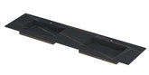Ink Post Wastafel keramische slab envelop bak dubbel 2 kraangaten - Lauren black mat - 180x45x1cm - 0210152