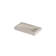 Ink Pitch meubelwastafel 80x45cm keramische slab - 1 kraangat - travertin mat