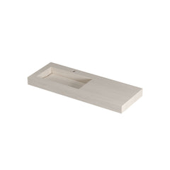 Ink Pitch meubelwastafel 120x45cm keramische slab - links - 1 kraangat - travertin mat