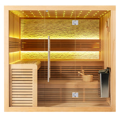 AWT Sauna E1102C Hemlock 180x150 9kW TheWall
