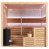 AWT Sauna B1603A ceder rood 220x200 9kW EOS Bi-O Cubo