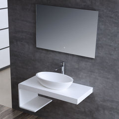 StoneArt Wastafel LC153 wit 60x35 glanzend