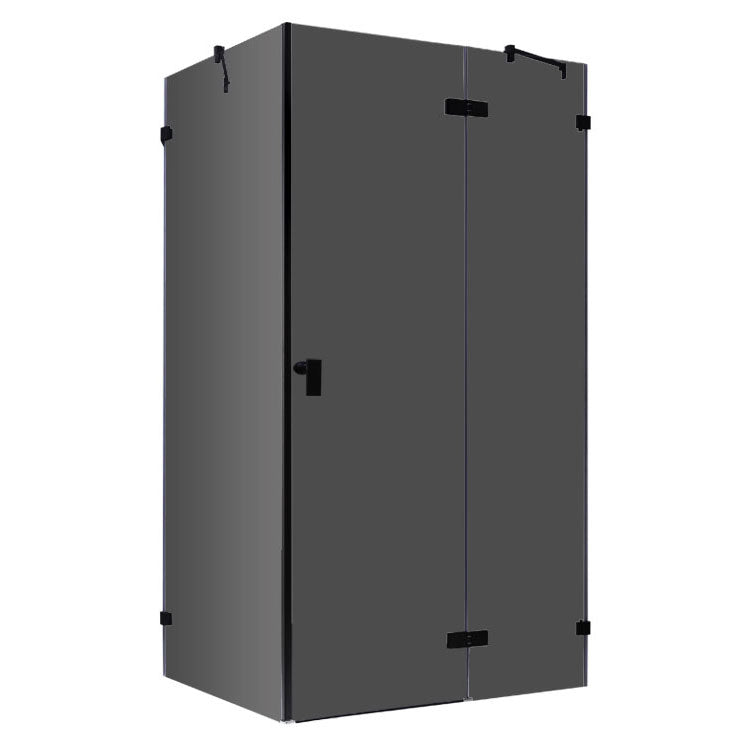 AWT Duschabtrennung LAS1200-B schwarz 120x90 rechts