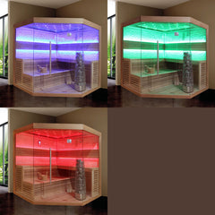 AWT Sauna E1242C red cedar 180x180 9kW Kivi