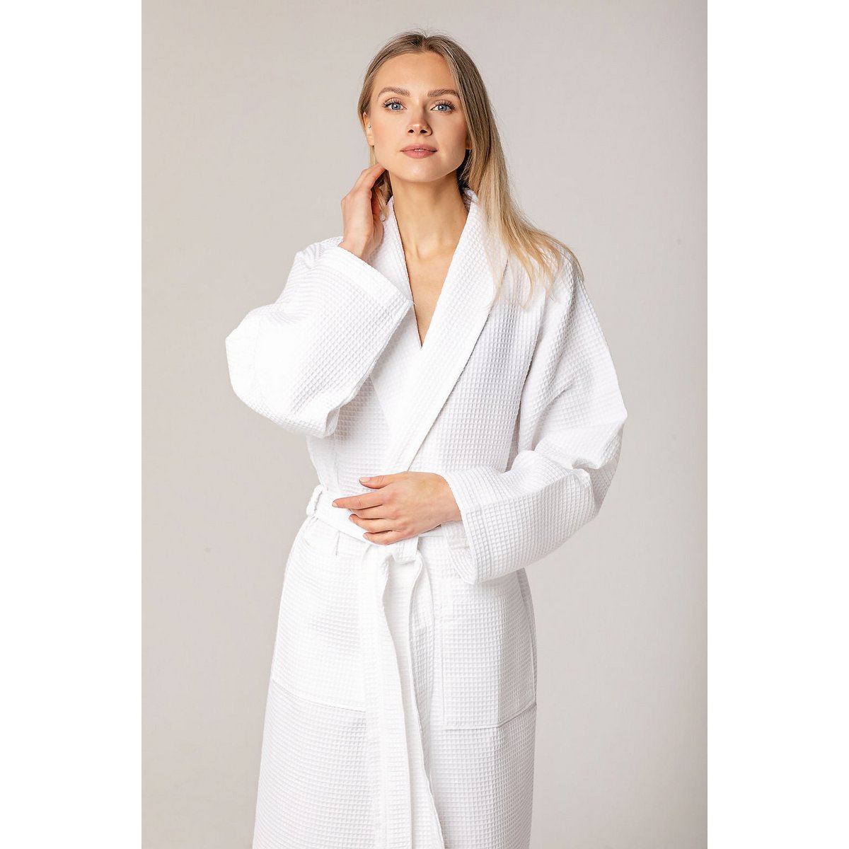 Aurélia Kos badjas - unisex - gewafeld katoen
