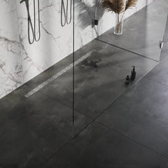 BRAUER Douchegoot met standaard rooster en flens 7 x 160 RVS geborsteld