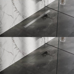 BRAUER Douchegoot met multifunctioneel rooster en flens voor wandmontage 7 x 100 gunmetal geborsteld PVD