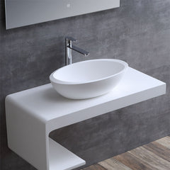 StoneArt Wastafel LC153 wit 60x35 glanzend