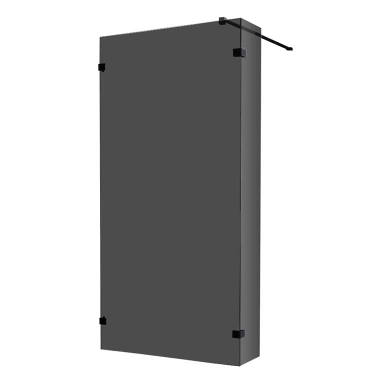 AWT Duschwand Walk-in Dusche LY0901-B schwarz 90x210