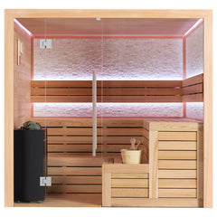 AWT Sauna B1603XL rote Zeder 240x200 10.8kW Virta Bi-O