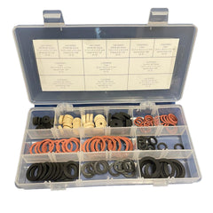 Assorted fiber and rubber washers - 120 pieces