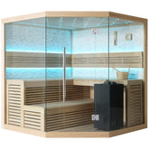 AWT Sauna B1101B Hemlock 200x200 9kW EOS BiO-Cubo
