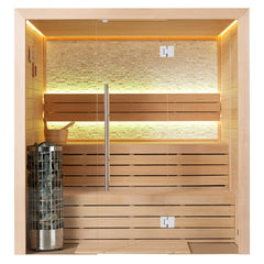 AWT Sauna E1604B Hemlock 180x150 6.8kW Cilindro