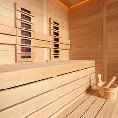 AWT Sauna E1614B-IR Hemlock 180x150 ohne Ofen