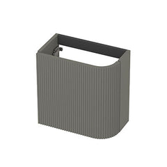 Ink Concept R fonteinonderkast afgerond 40x22cm voor greep - front verticaal gefreesd - rechts - mat beton groen