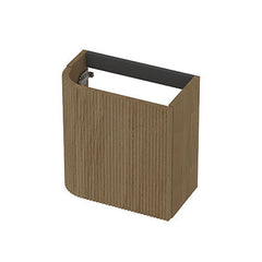 Ink Concept R fonteinonderkast afgerond 40x22cm voor greep - front verticaal gefreesd - links - Light fineer
