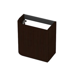 Ink Concept R fonteinonderkast afgerond 40x22cm voor greep - front verticaal gefreesd - links - Dark fineer