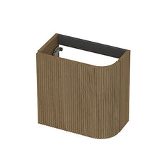 Ink Concept R fonteinonderkast afgerond 40x22cm voor greep - front verticaal gefreesd - rechts - Light fineer