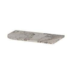 Ink Concept R fontein topblad afgerond 40x22cm keramische slab - links - Island Glossy
