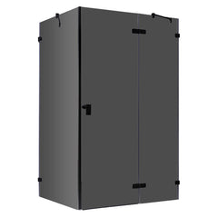 AWT Duschabtrennung LAS1500-B schwarz 150x90 rechts