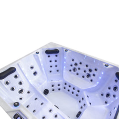 AWT Whirlpool Aussenwhirlpool IN-406 eco extreme Sterling Silver 225x185 grau