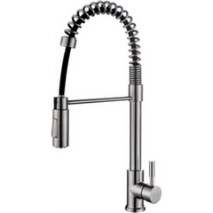 304 Floyd keukenkraan met coldstart en handdouche RVS