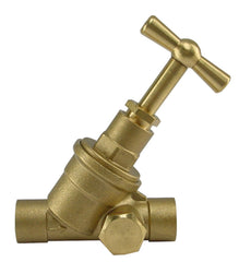 Stopcock 15mm cap x cap with drain port