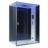 AWT Dampfdusche LD211F15 zwart 150x90 rechts