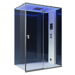 AWT Dampfdusche LD211F15 zwart 150x90 rechts