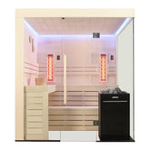 AWT Sauna E1205C-IR Pappelholz 201x168 9kW Vitra