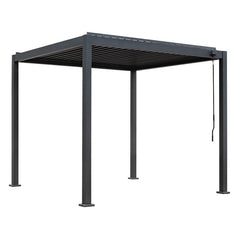 AWT Pergola P2-3 basic met handslinger - Waterdicht & Weerbestendig - Antraciet RAL 7043