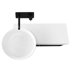 StoneArt wastafel LQ650 -mat wit - 80x49