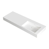 StoneArt wastafel LP4514-0R - mat wit - 140 x 48 cm