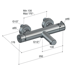 Hotbath Archie AR022 badthermostaat RVS 316