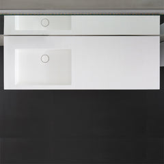 StoneArt Wastafel LP4514-0L wit 140x48 mat