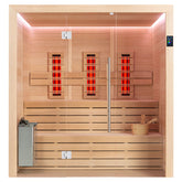 AWT Sauna E1614A-IR Hemlock 200x160 9kW TheWall