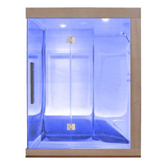 AWT Dampfsauna W200B red cedar 118x135 rechts