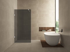 Less walk-in shower 900 x 2000 x 8 mm nano smoked glass / matt white