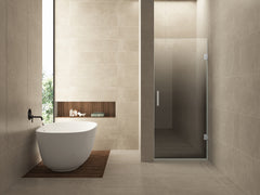 Less nisdeur rechts 800 x 2000 x 8 mm nano spiegelrook- naar helder glas/geborsteld staal
