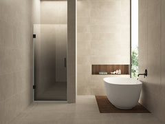 Read niche door left 800 x 2000 x 8 mm nano mirror smoke-to-clear glass/matte black