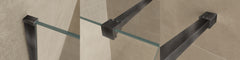 Slim profielset met stabilisatiestang 120 cm gunmetal
