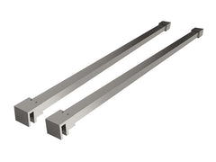 Slim set of stabilization bars 120 cm for walk-in showers, chrome