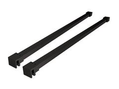 Slim set of stabilization bars 120 cm for walk-in showers matt black