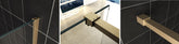 Slim profielset met stabilisatiestang 120 cm geborsteld messing