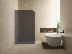Curvea walk-in shower 1200 x 2000 x 8 mm nano smoked glass