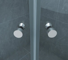 Van Rijn ST02LP150ZW douchecabine hoekinstap 100cm deur 80cm zijwand zwart