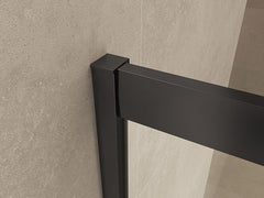 Van Rijn ST06350 douchecabine schuifdeur zij-instap - 120x100cm - helder glas - zwart