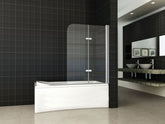 Cinco Pivoting Bath Screen 1000 x 1400 x 6 mm Nano Clear Glass/Chrome